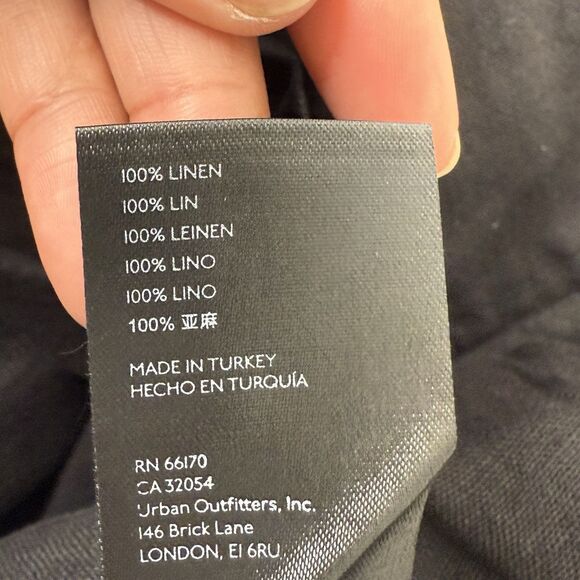 Free People LYLA 100% Linen Trousers 12 Wide Leg Pleated Pintuck Capsule NWT - Picture 13 of 15